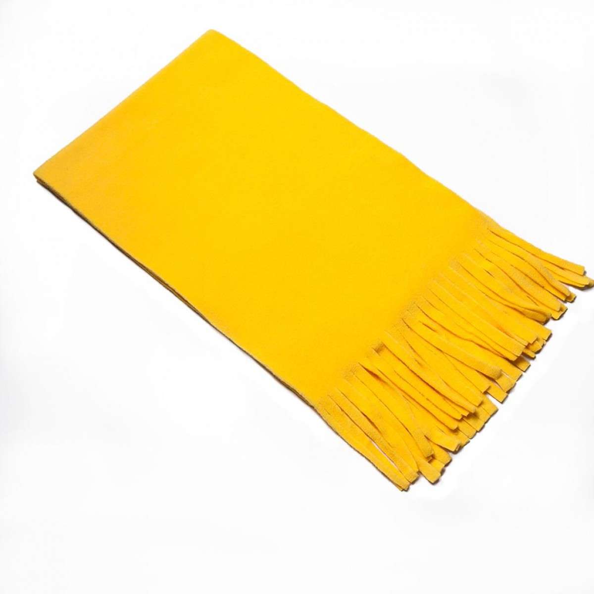 Polar Fleece Tassle Scarf - yellow