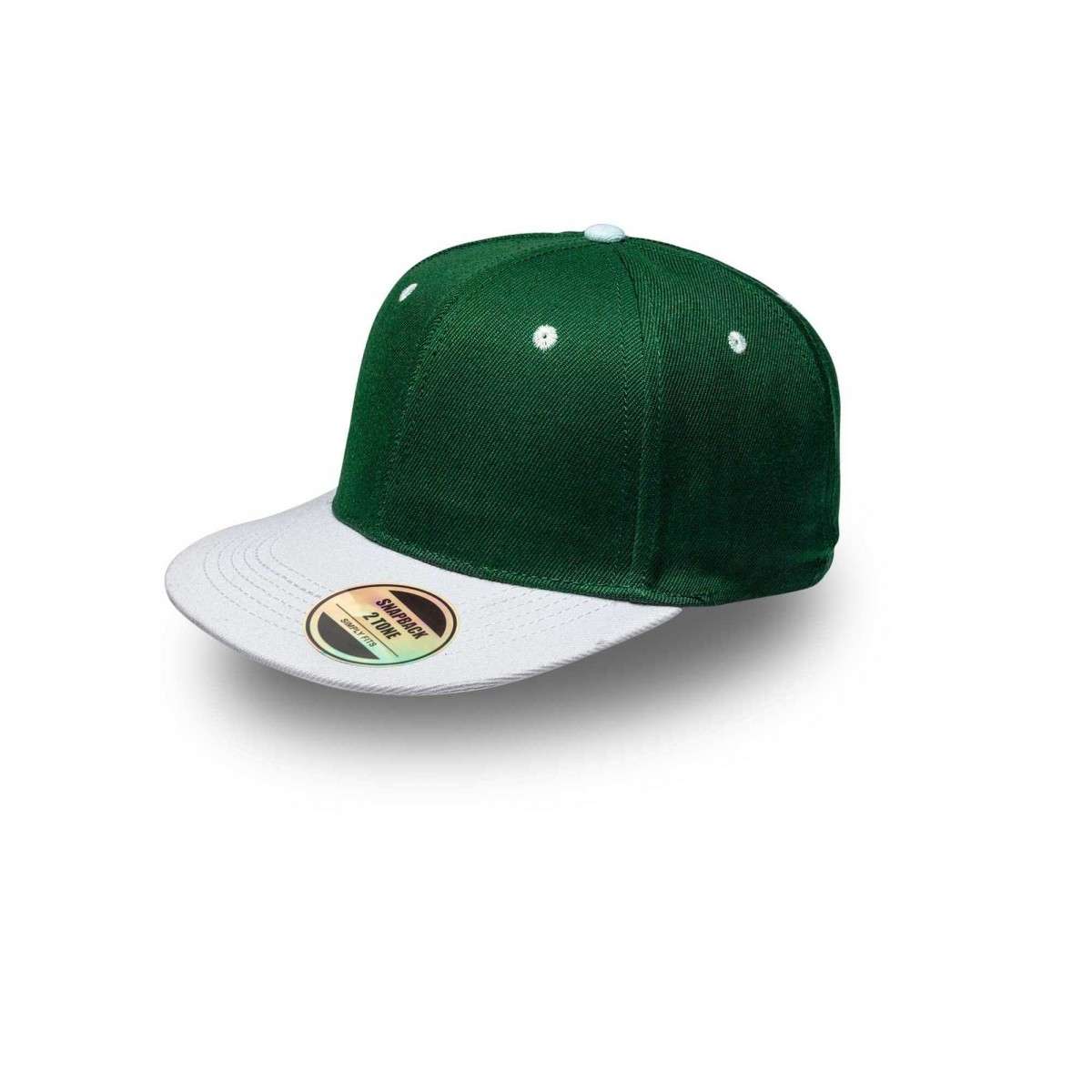 Snapback Two-Tone Cap - emerald/white
