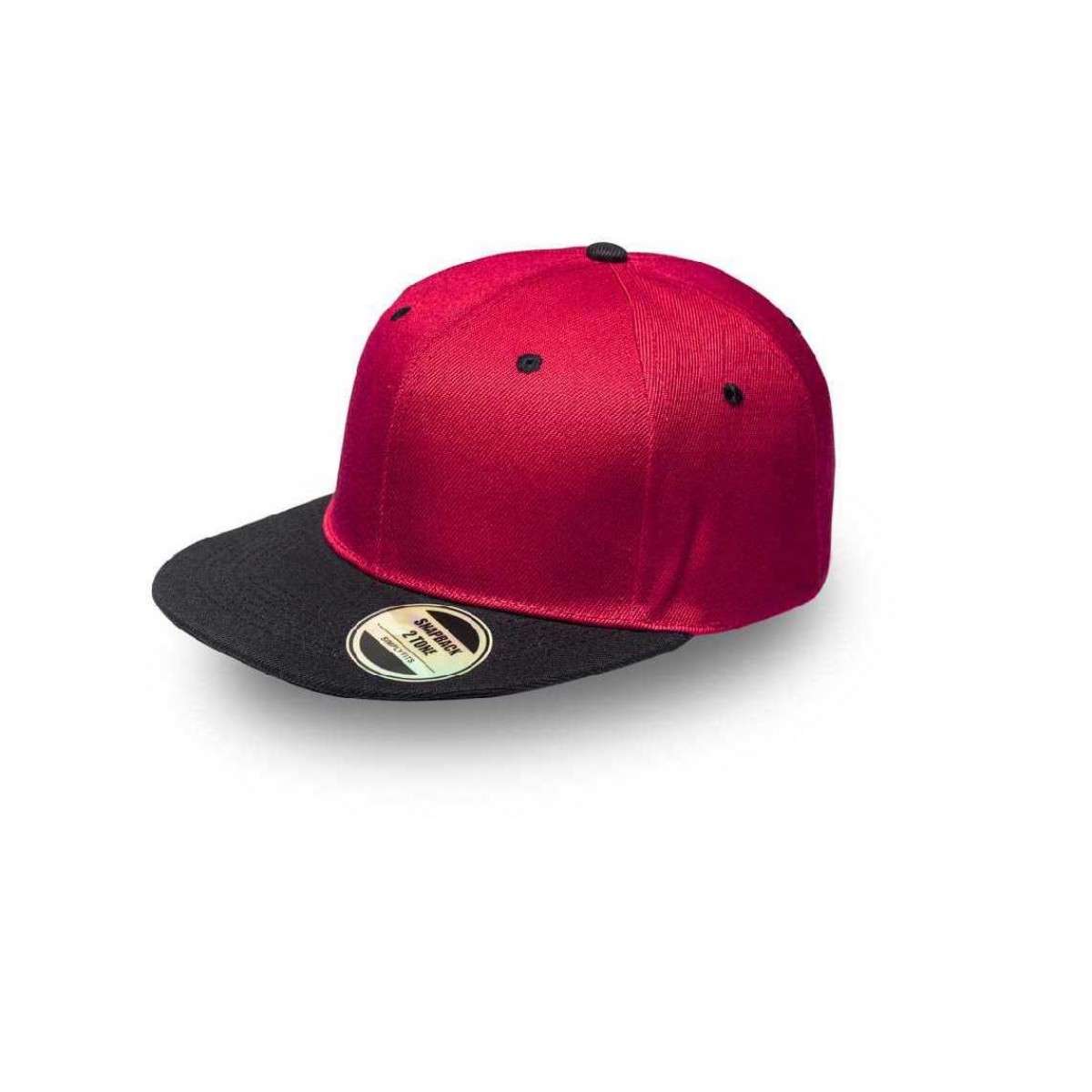 Snapback Two-Tone Cap - red/black
