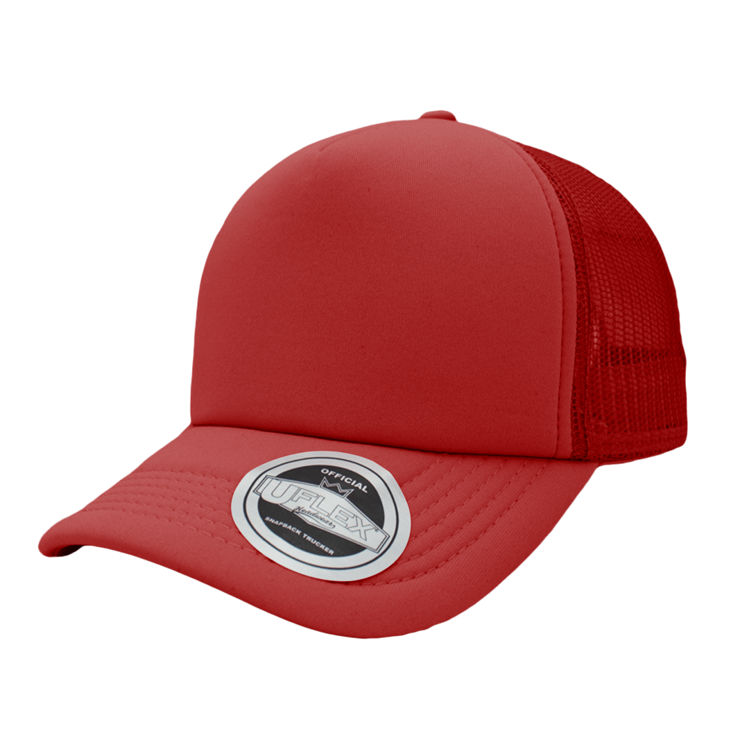 Uflex Curved Peak Trucker Cap - red (U15502)