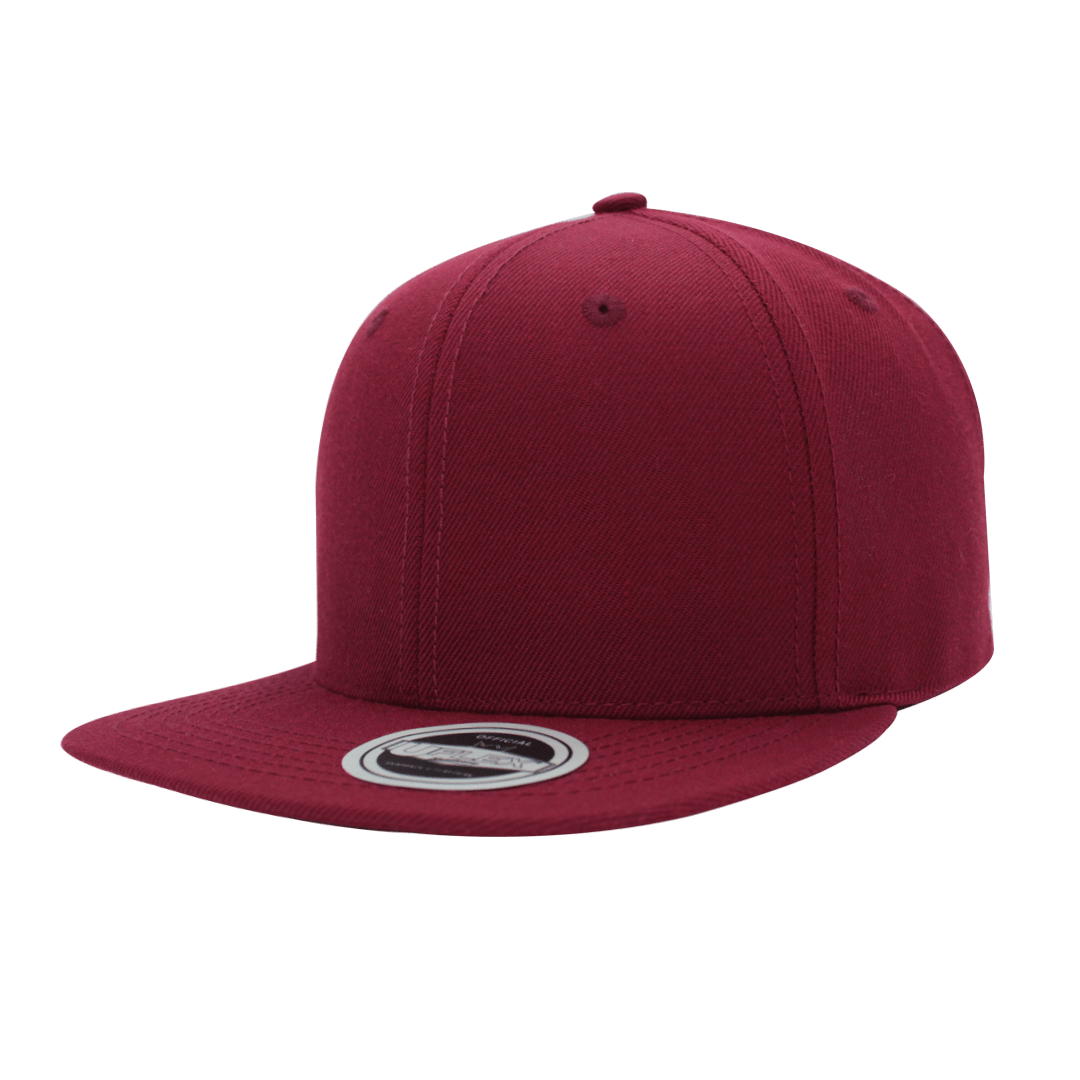 UFlex Snapback Flat Peak Cap - burgundy (U15606)