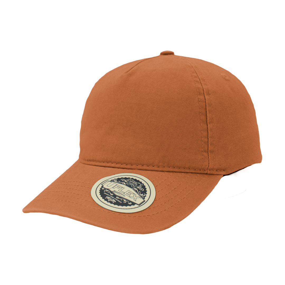 Uflex Vintage 5 Panel Strap-Back Cap - brown (U15511)