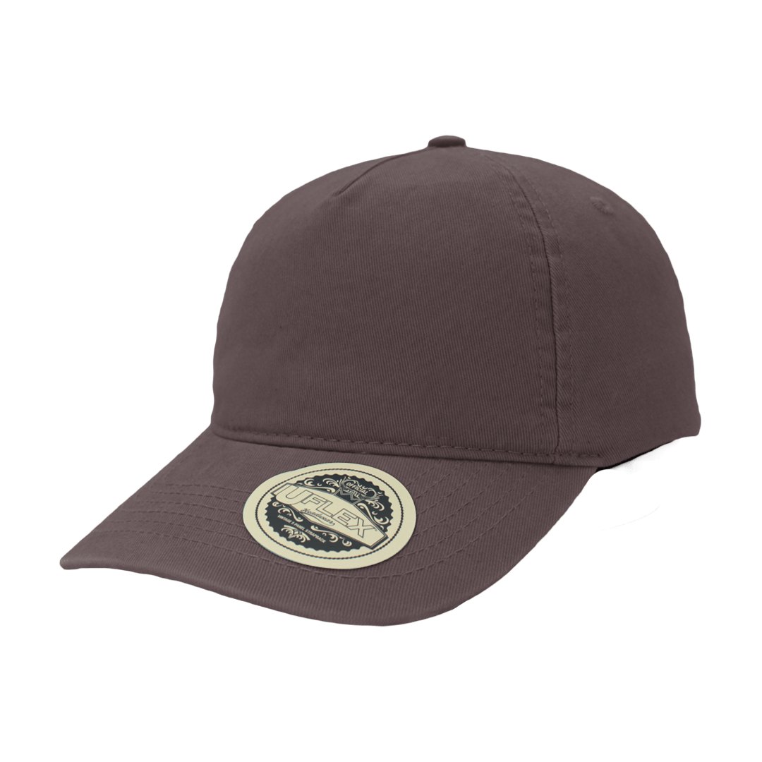 Uflex Vintage 5 Panel Strap-Back Cap - charcoal (U15511)