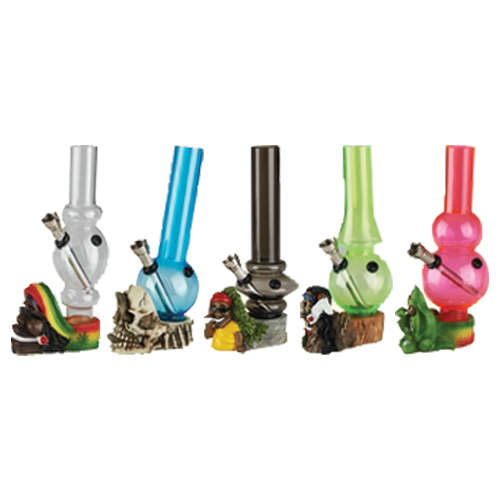 Acrylic Water Bong On Resin Base Small 20cm Assorted (Bong011)