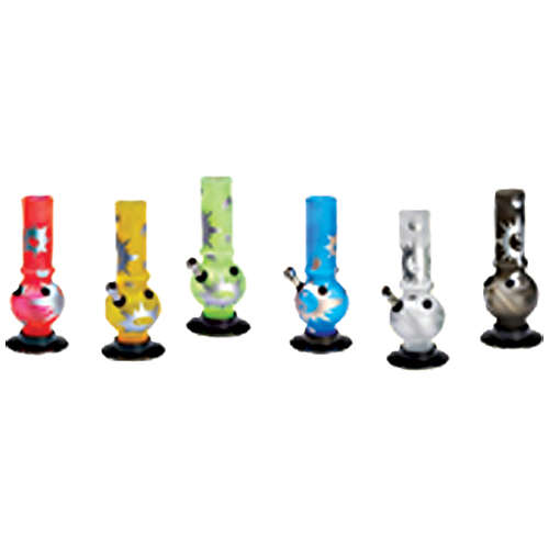 Acrylic Water Bong Small 20cm Printed Patterns Assorted (Bong009)