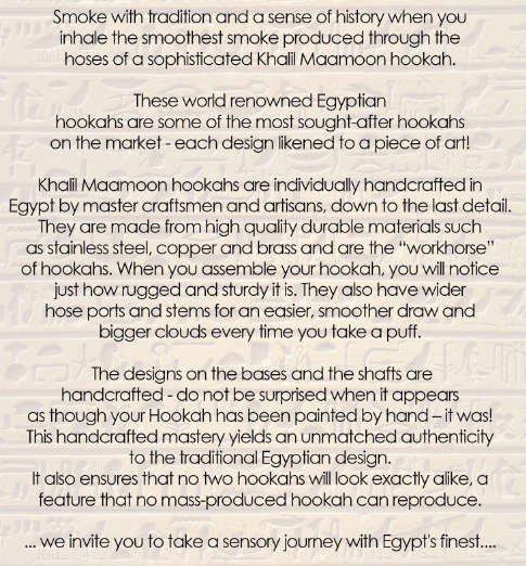 Khalil Maamoon Egyptian Hookah: Shisha 2-Way 90cm - 14725