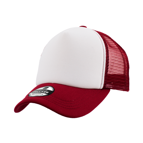 Vintage Trucker Two-Tone Cap - burgundy/white