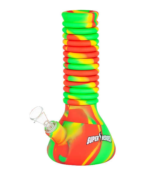Silicone/Glass Bong - Super Hoers Extendable 26-53cm - 340816 (Bong029)