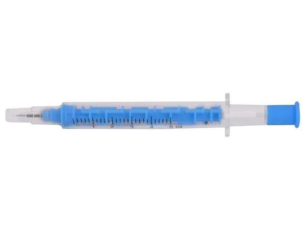 Syringe Gel Pen - blue (black ink) (PN088E)