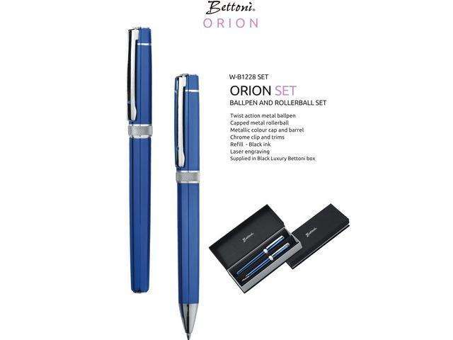 Bettoni Orion Ballpen/Roller Set - blue (W-B1228SET/BLU)