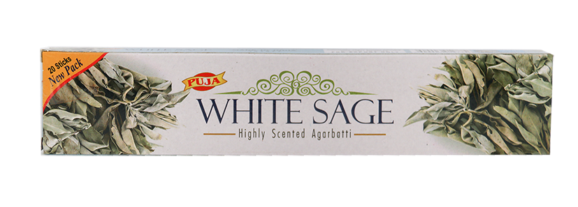 Puja incense sticks - White Sage (6)