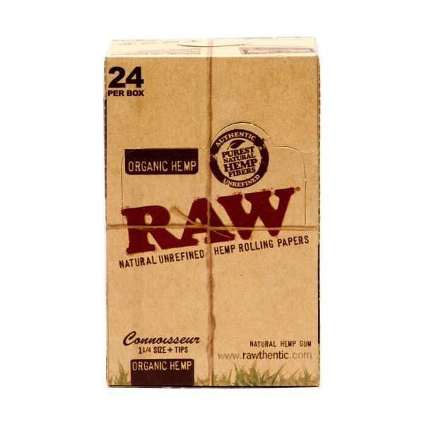 RAW rolling paper - Organic with tips (24) (RAW015)
