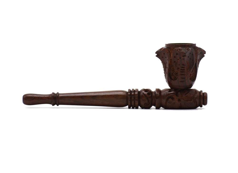 Rasta Pipe - Wooden Pipe - 15cm (Pipe8532)