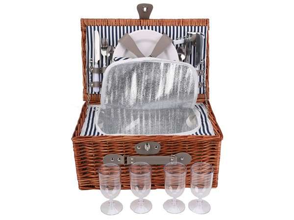 4-Person Wicker Picnic Basket (P2484)