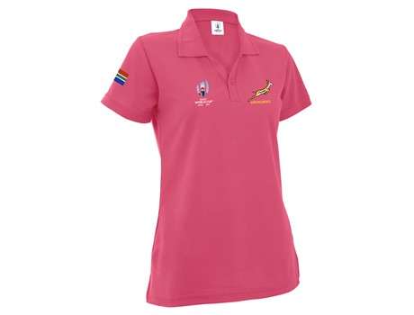 Springbok RWC Pique Golf Shirt - Ladies - pink (BOK-107)