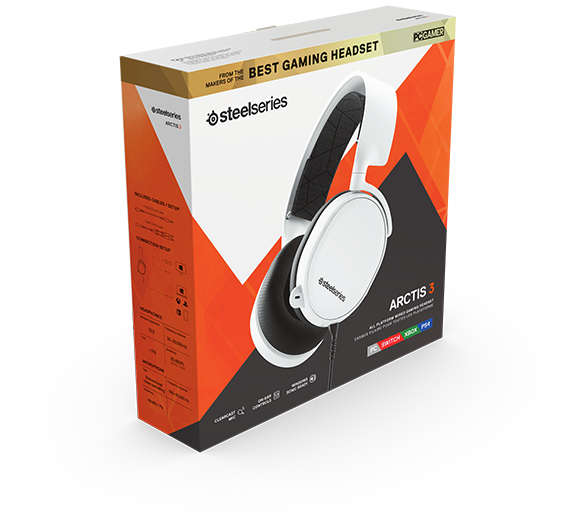 SteelSeries Gaming Headset - Arctis 3 - 2019 Edition - White (PC/PS4/Xbox ONE)