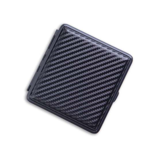 Cigarette Case - Angelo rubber carbon fibre look, 20's (Cigg097)