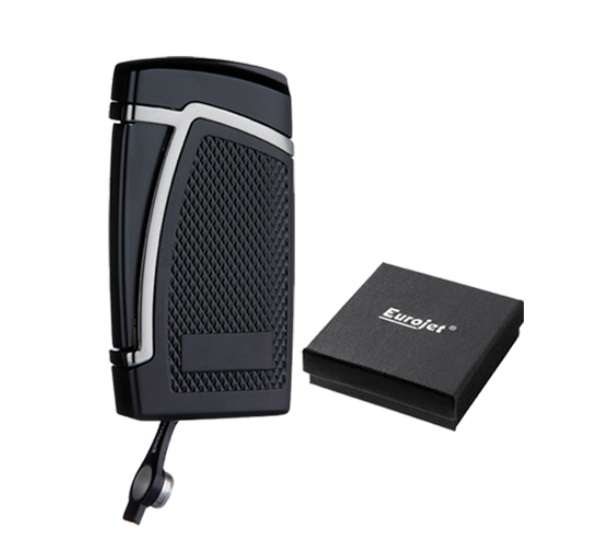 Eurojet Cigar Lighter - Twin Jet black with punch (LIGH063)