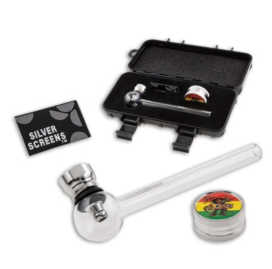 Rasta Pipe - Dreamliner Glass Pipe travel box (Pipe8547)