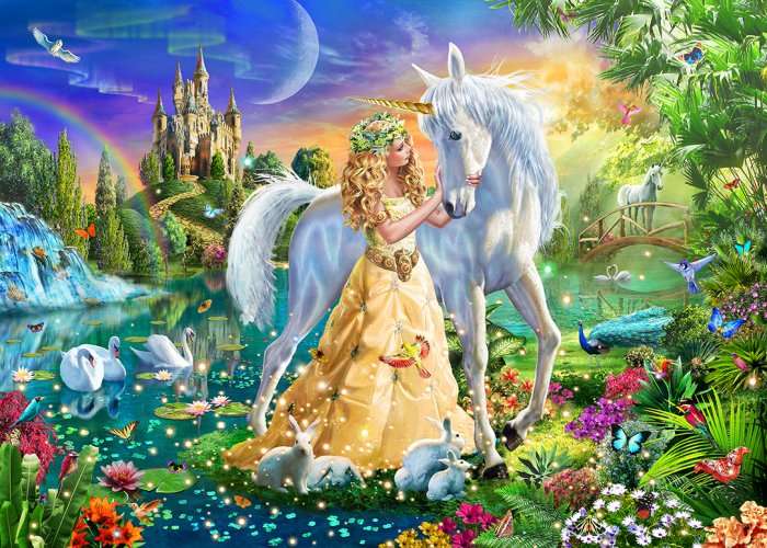 Princess and Unicorn (100pc Puzzle)