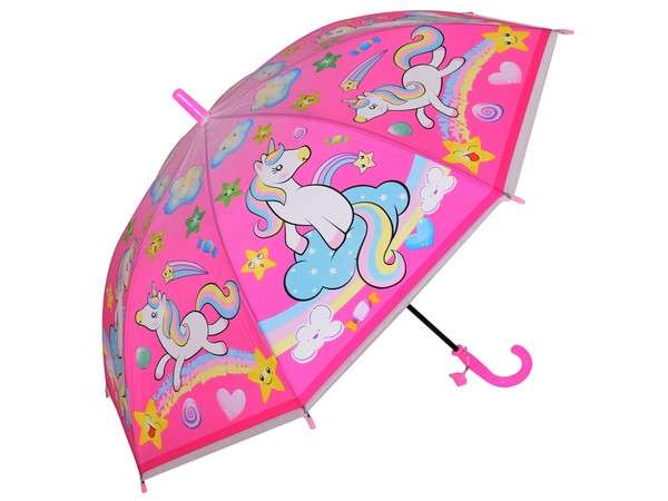 Kids Unicorn 8-Panel Umbrella and Whistle (P2503U)