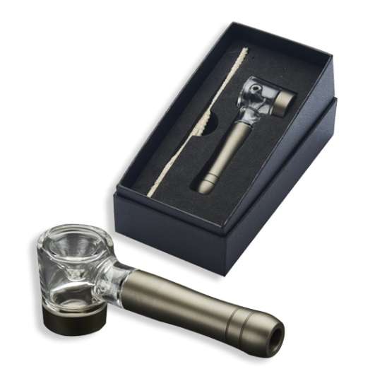 Rasta Pipe - Aluminium and Glass - 108mm (Pipe8535)