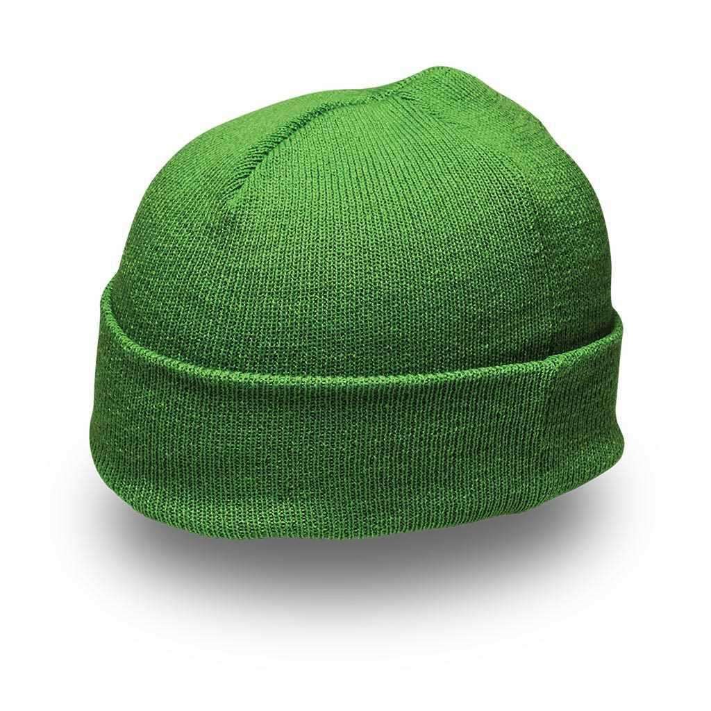 Cuffed Knitted Beanie - lime (B001)