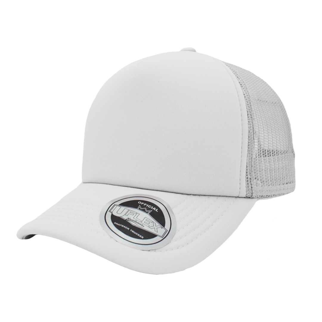 Uflex Curved Peak Trucker Cap - white (U15502)