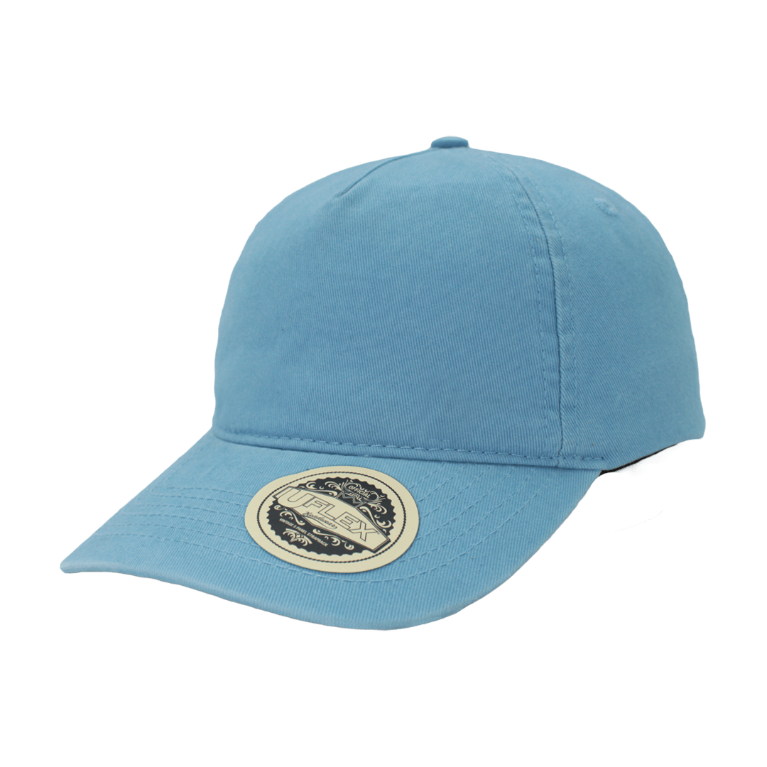 Uflex Vintage 5 Panel Strap-Back Cap - sky blue (U15511)
