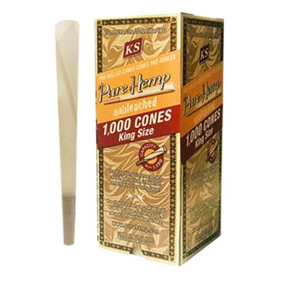 Pure Hemp Unbleached King Size Cones (1000's)