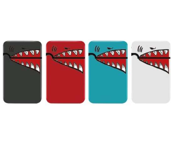 Zenga Rubberized Sharks print mega jet pocket torch lighter (assorted) (PCT029)