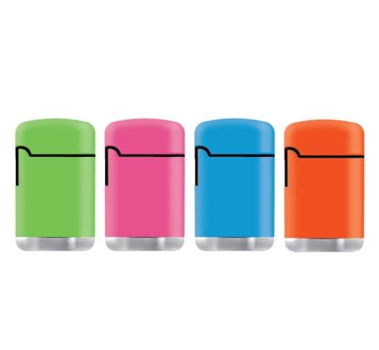 Zenga Rubberized mega jet pocket torch lighter - Sweet Neon (assorted) (PCT034)