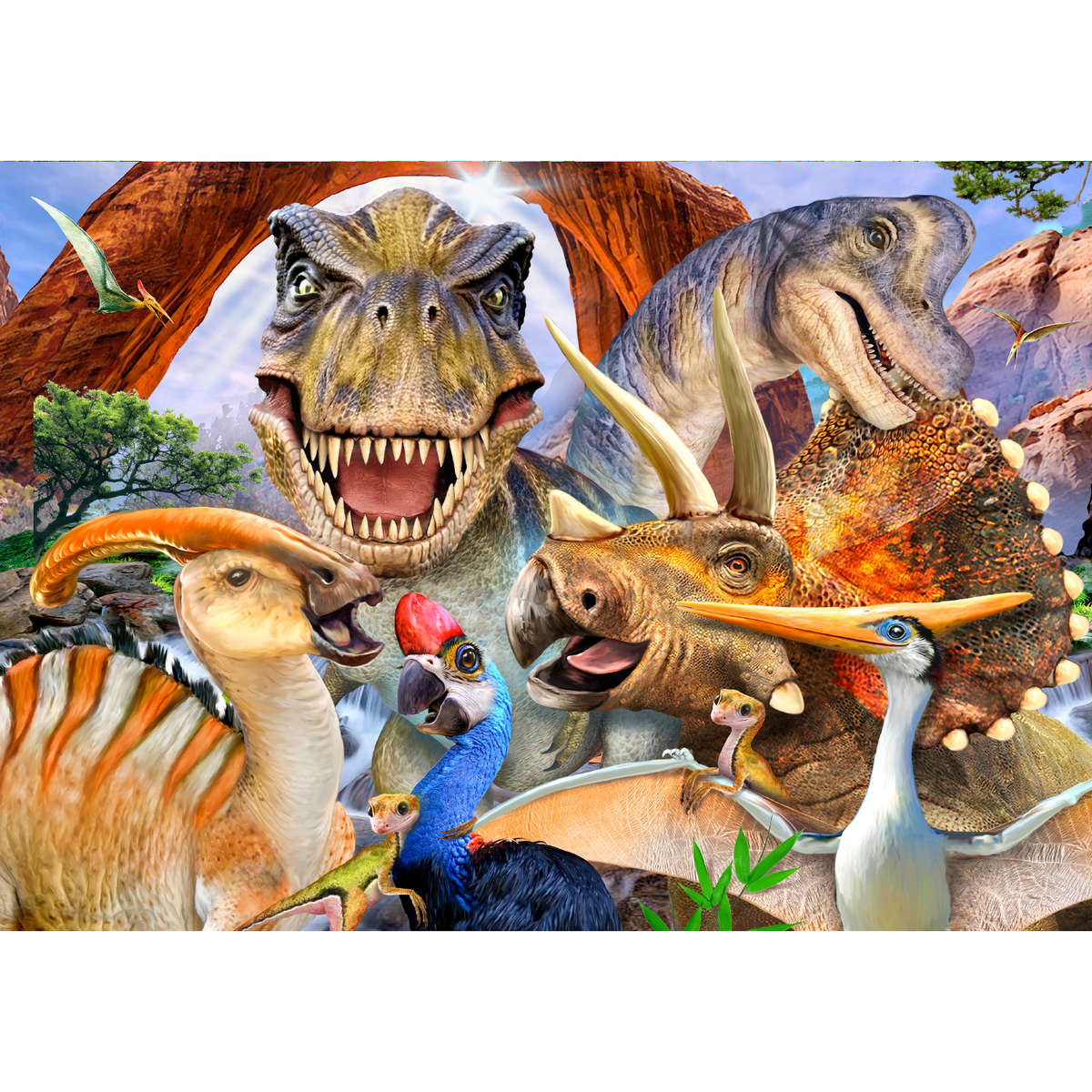 Dinosaurs Selfie (200 Piece Puzzle)