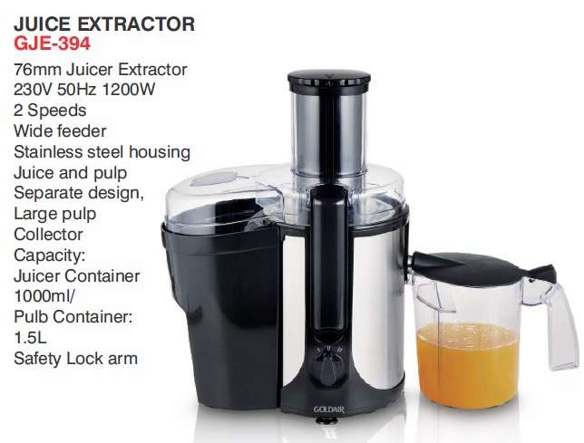 Goldair 2.5L Juice Extractor (GJE-394)