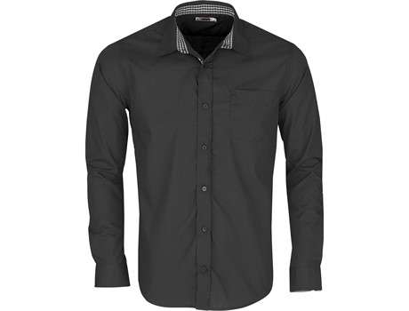 US Basic Long Sleeve Warrington Shirt - Mens - black (BAS-9502)