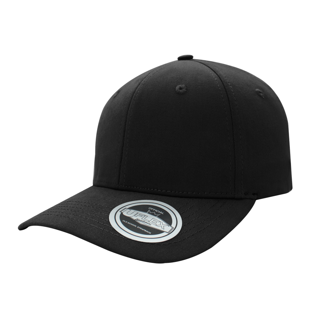 Uflex Old School Strap Back Cap - black (U15610)
