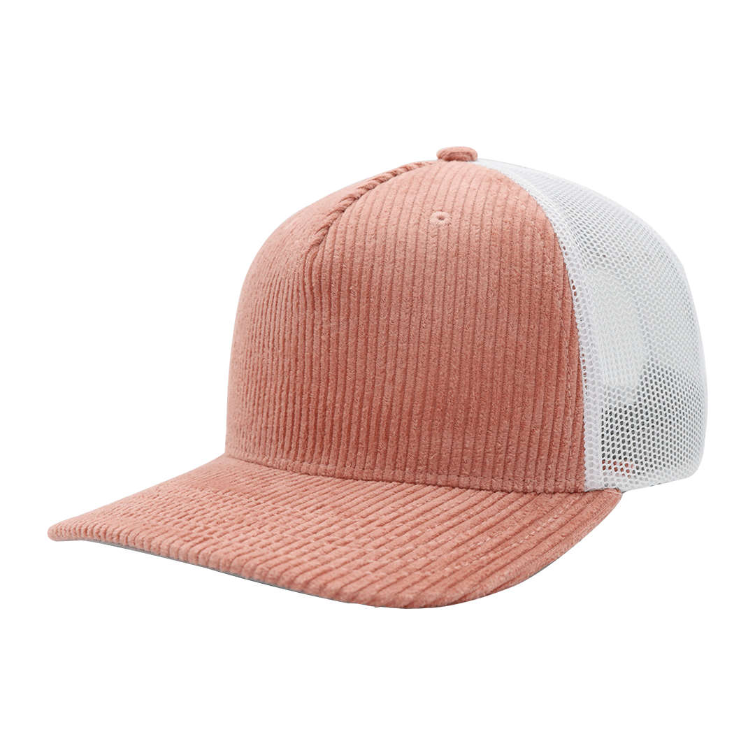 5 Panel Corduroy Trucker Cap - pink (U21512)