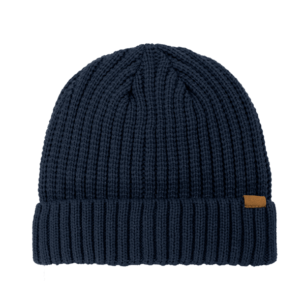 Rib Knit Cuffed Beanie - navy (B2200)