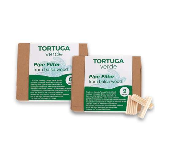 Tortuga Verde Pipe Filters Balsa Wood - 6mm (Filt018)