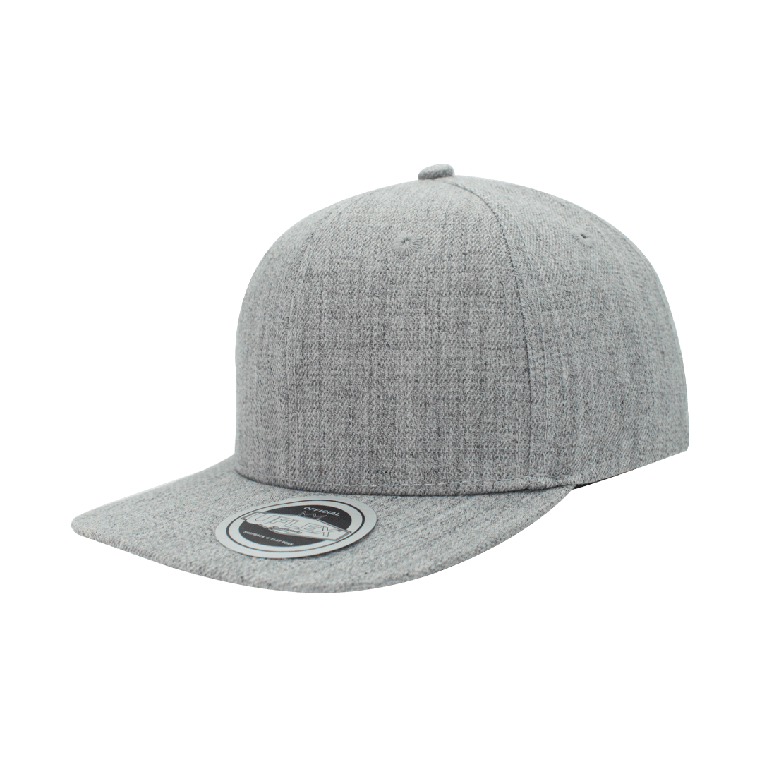 Youth Uflex Snapback Flat Peak Cap - grey (KU15606)