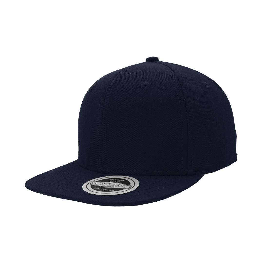 Youth Uflex Snapback Flat Peak Cap - navy (KU15606)