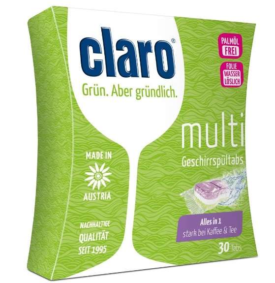Claro All-in-1 Multi Eco Friendly Dishwasher Detergent Tablets 30pc (C031078)