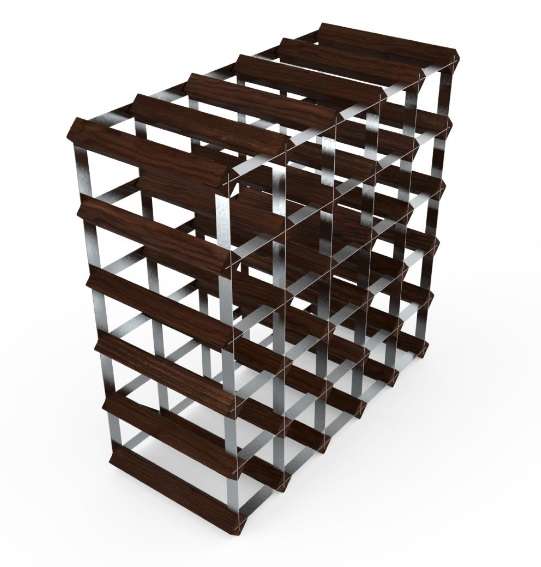 RTA Wine Rack - 30 Bottle 5x5 - Dark Pine (Self Assembly) (WINE0106)