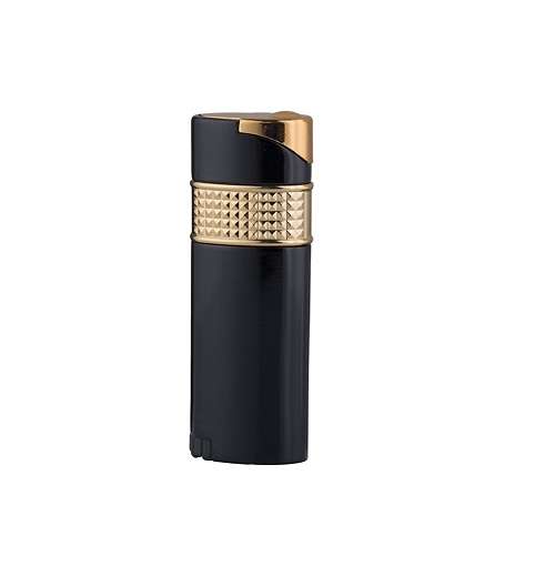 Eurojet Lighter - Black with Gold Band (Ligh065)