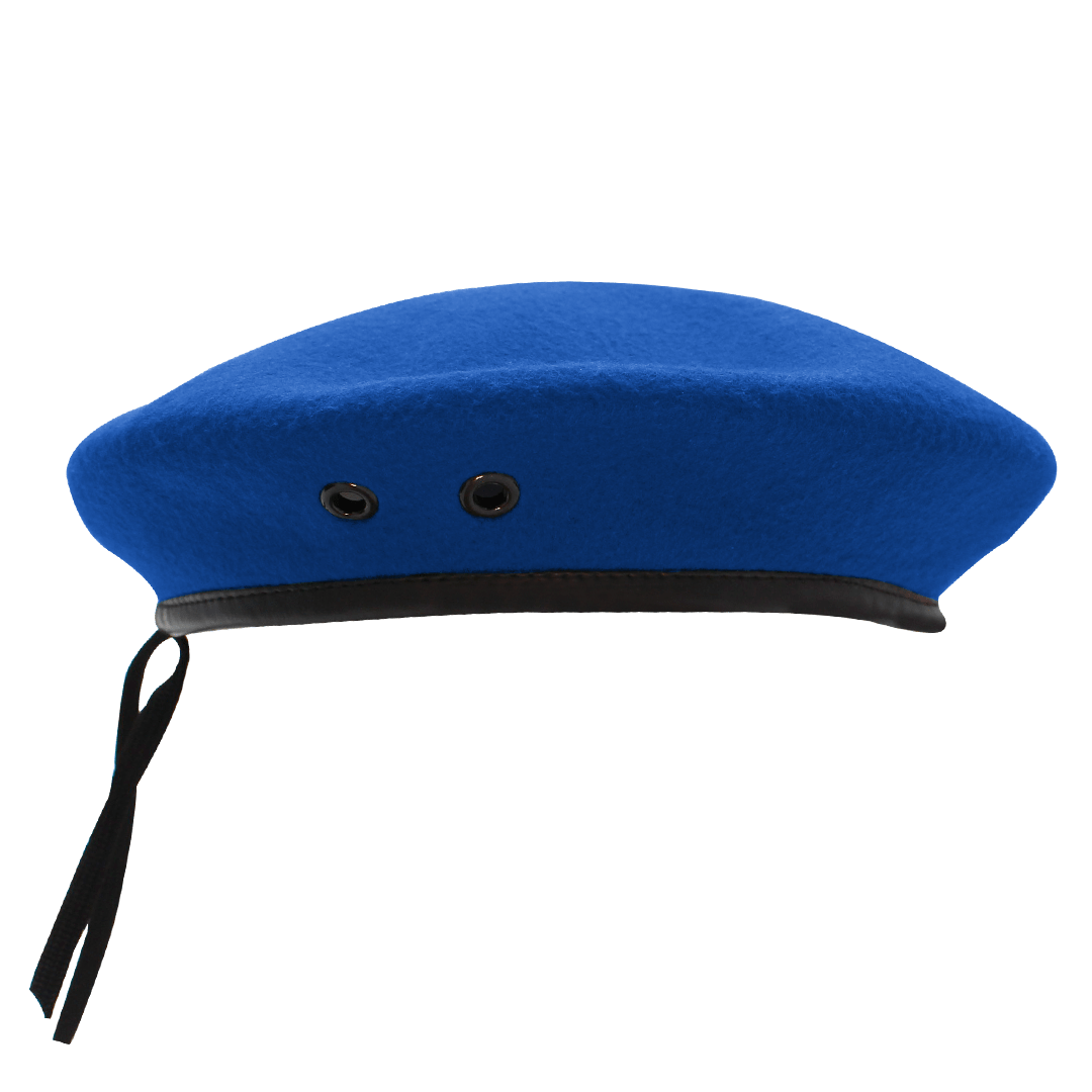 Beret - royal blue/black (61cm) (B14001)