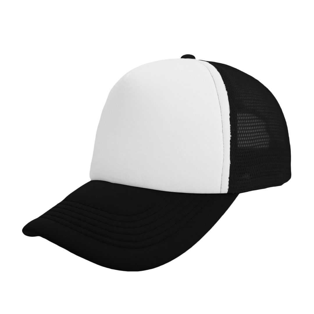 Foam Polysnap Curved Peak - black/white (S19500)