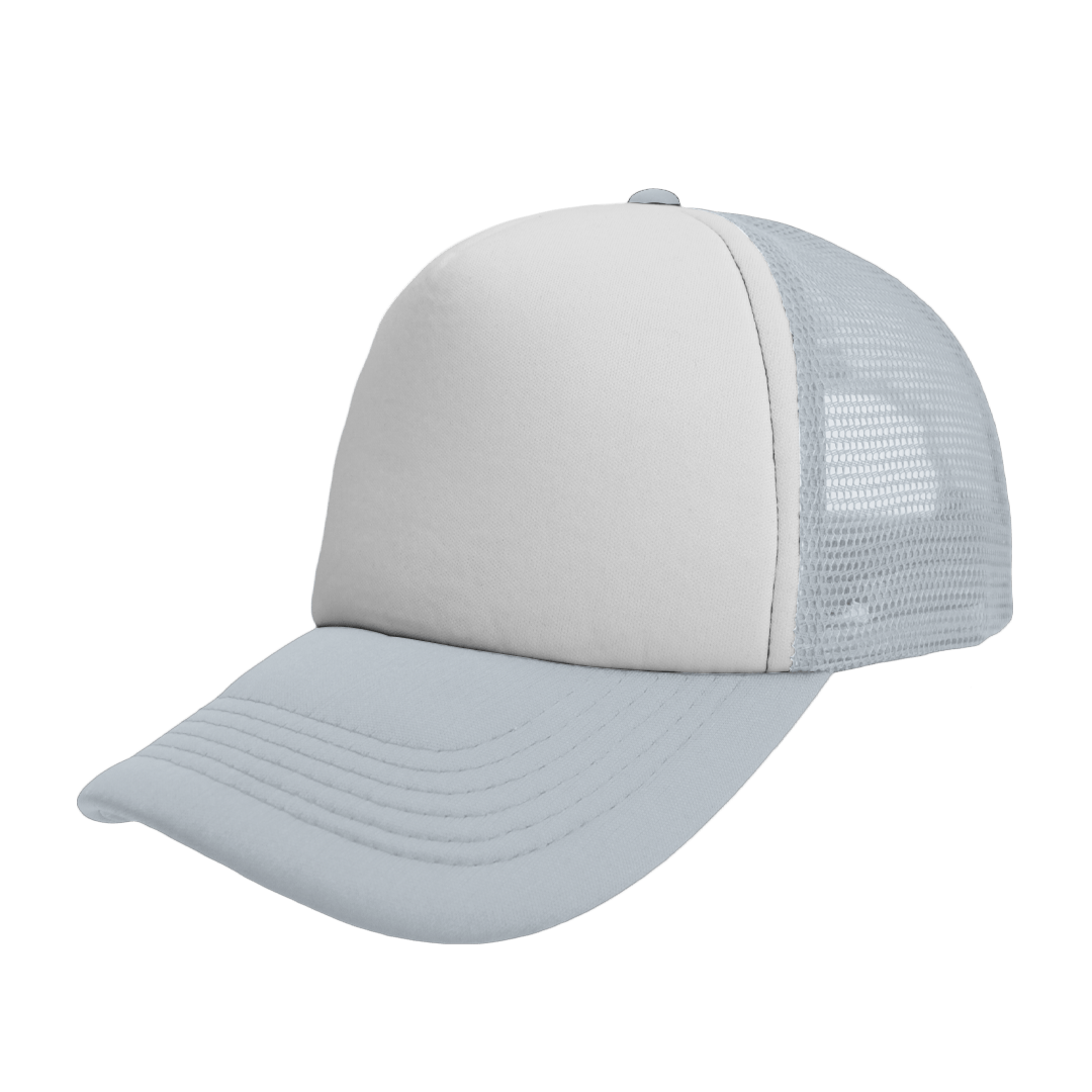 Foam Polysnap Curved Peak - grey/white (S19500)