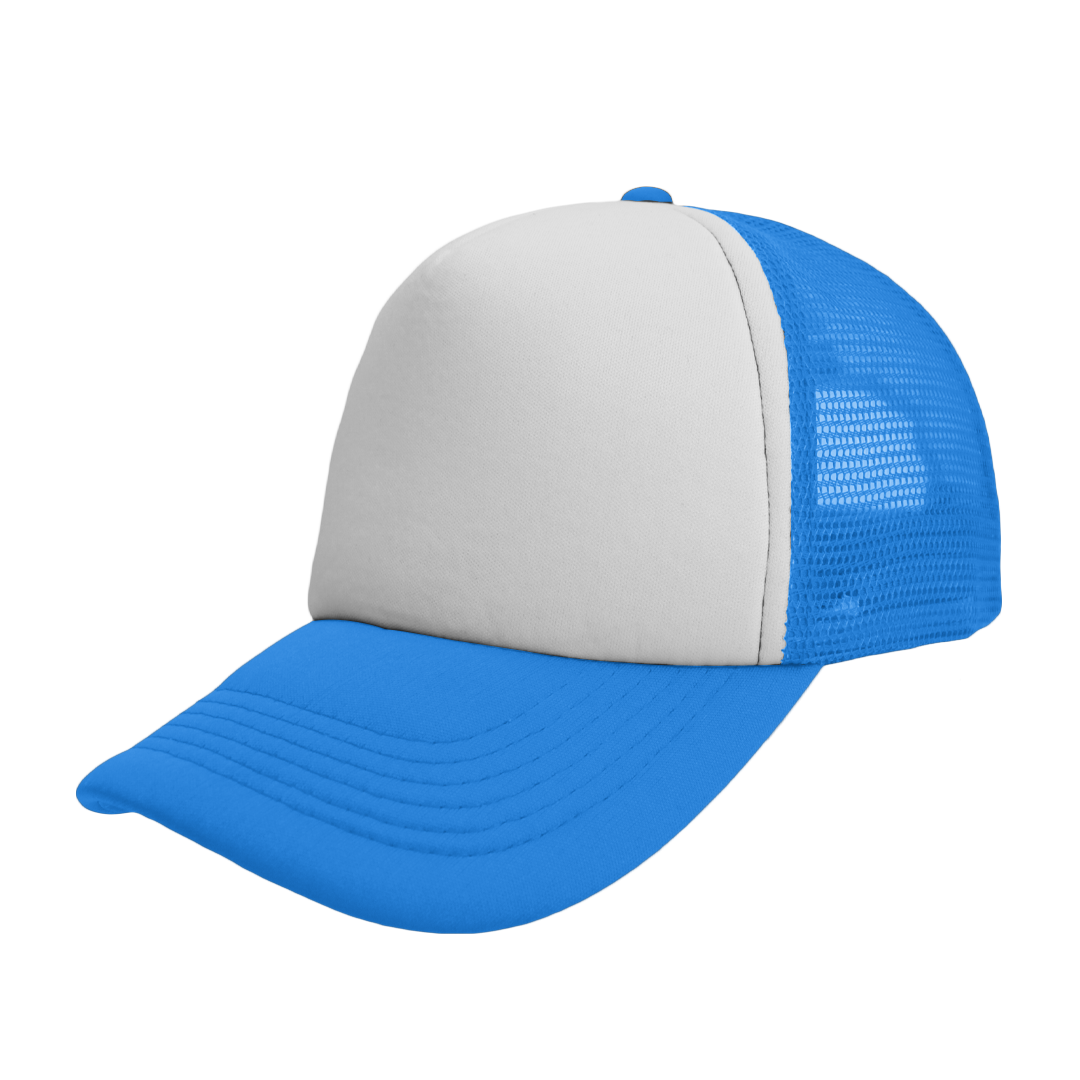 Foam Polysnap Curved Peak - sky blue/white (S19500)