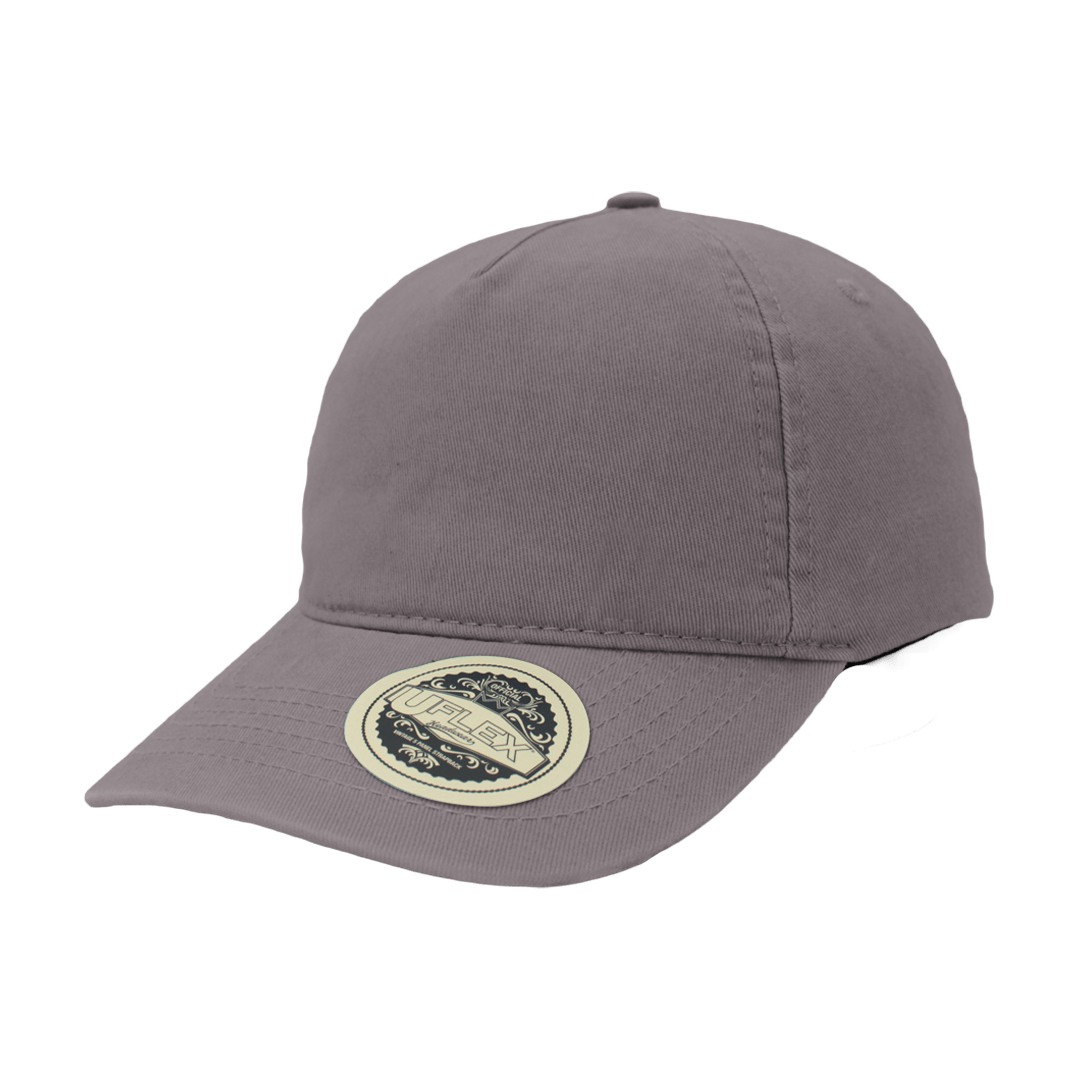 Uflex Vintage 5 Panel Strap-Back Cap - grey (U15511)