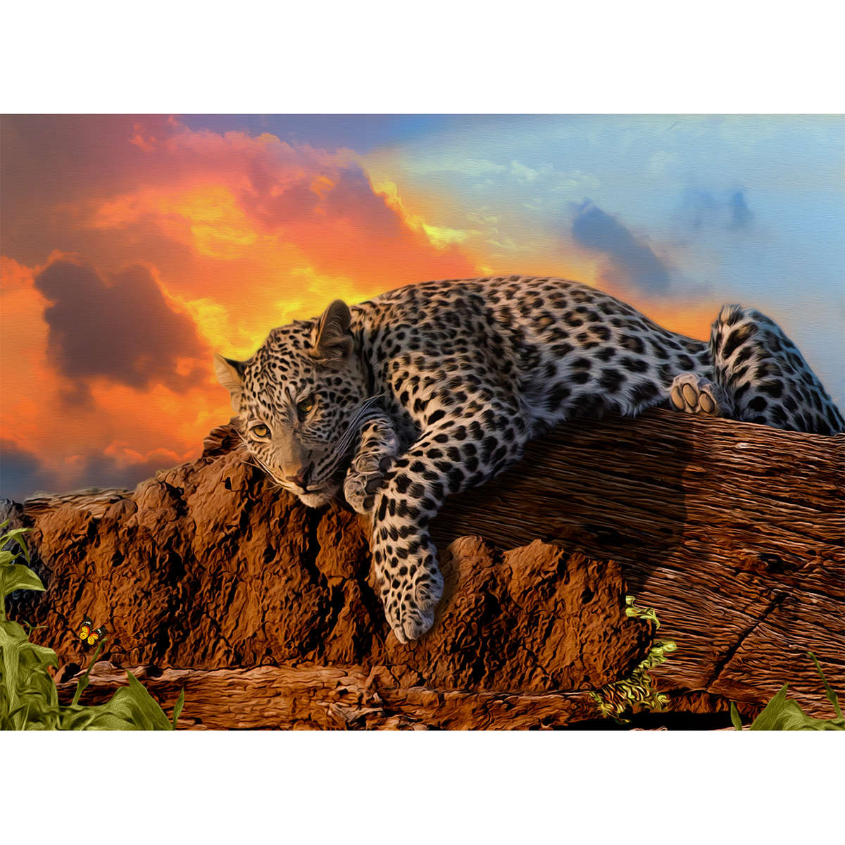 Sunset Leopard (1500 Piece Puzzle)